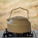 Maxbell Camping Water Kettle 1.35L Cooking Teakettle for Camp Mountaineering Fishing Khaki