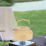 Maxbell Camping Water Kettle 1.35L Cooking Teakettle for Camp Mountaineering Fishing Khaki