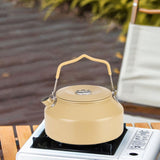 Maxbell Camping Water Kettle 1.35L Cooking Teakettle for Camp Mountaineering Fishing Khaki