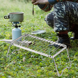 Maxbell Folding Stove Rack Outside Pot Stand Practical for Picnic Backpacking Travel Type C Medium