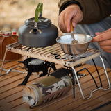 Maxbell Folding Stove Rack Outside Pot Stand Practical for Picnic Backpacking Travel Type C Medium