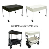 Maxbell Removable Awning Canopy with Rods Attachment for Folding Cart Camping Picnic M and Black