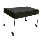 Maxbell Removable Awning Canopy with Rods Attachment for Folding Cart Camping Picnic M and Black