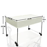 Maxbell Removable Awning Canopy with Rods Attachment for Folding Cart Camping Picnic M and Beige