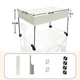 Maxbell Removable Awning Canopy with Rods Attachment for Folding Cart Camping Picnic M and Beige