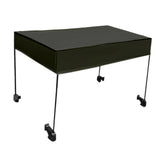 Maxbell Removable Awning Canopy with Rods Attachment for Folding Cart Camping Picnic L and Black