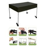 Maxbell Removable Awning Canopy with Rods Attachment for Folding Cart Camping Picnic L and Black