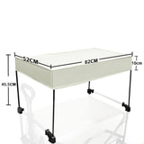 Maxbell Removable Awning Canopy with Rods Attachment for Folding Cart Camping Picnic L and Beige