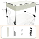 Maxbell Removable Awning Canopy with Rods Attachment for Folding Cart Camping Picnic L and Beige