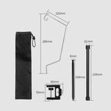 Maxbell Camping Lantern Stand Aluminum Alloy Lantern Pole for BBQ Picnic Backpacking Set C