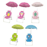 Maxbell Kids Camping Chair with Umbrella Practical Portable for Garden Outside Trips Flamingo