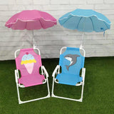 Maxbell Kids Camping Chair with Umbrella Practical Portable for Garden Outside Trips shark