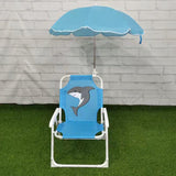 Maxbell Kids Camping Chair with Umbrella Practical Portable for Garden Outside Trips shark