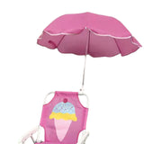 Maxbell Kids Camping Chair with Umbrella Practical Portable for Garden Outside Trips ice cream