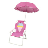 Maxbell Kids Camping Chair with Umbrella Practical Portable for Garden Outside Trips ice cream