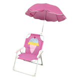 Maxbell Kids Camping Chair with Umbrella Practical Portable for Garden Outside Trips ice cream