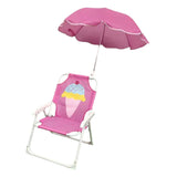 Maxbell Kids Camping Chair with Umbrella Practical Portable for Garden Outside Trips ice cream