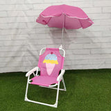 Maxbell Kids Camping Chair with Umbrella Practical Portable for Garden Outside Trips ice cream