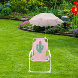 Maxbell Kids Camping Chair with Umbrella Practical Portable for Garden Outside Trips plant