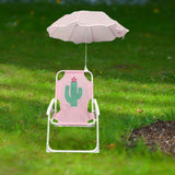 Maxbell Kids Camping Chair with Umbrella Practical Portable for Garden Outside Trips plant