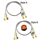 Maxbell Gas Refill Adapter with Hose Split Furnace Converter for Hiking Outdoor Grill Style A