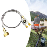 Maxbell Gas Refill Adapter with Hose Split Furnace Converter for Hiking Outdoor Grill Style A