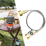 Maxbell Gas Refill Adapter with Hose Split Furnace Converter for Hiking Outdoor Grill Style A