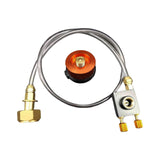 Maxbell Gas Refill Adapter with Hose Split Furnace Converter for Hiking Outdoor Grill Style B