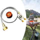 Maxbell Gas Refill Adapter with Hose Split Furnace Converter for Hiking Outdoor Grill Style B