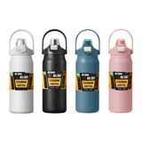 Maxbell 27oz Insulated Water Bottle Outside Water Bottle for Exercise Backpacking Gym White