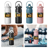 Maxbell 27oz Insulated Water Bottle Outside Water Bottle for Exercise Backpacking Gym White