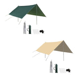 Maxbell Camping Tarp 9.8x9.8ft Rain Tarp Awning Tent Tarp for Beach Picnic Traveling Green