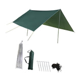 Maxbell Camping Tarp 9.8x9.8ft Rain Tarp Awning Tent Tarp for Beach Picnic Traveling Green