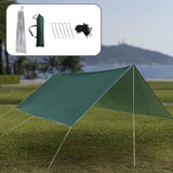 Maxbell Camping Tarp 9.8x9.8ft Rain Tarp Awning Tent Tarp for Beach Picnic Traveling Green