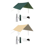 Maxbell Camping Tarp 9.8x9.8ft Rain Tarp Awning Tent Tarp for Beach Picnic Traveling Green