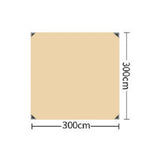 Maxbell Camping Tarp 9.8x9.8ft Rain Tarp Awning Tent Tarp for Beach Picnic Traveling Khaki