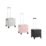 Maxbell Foldable Shopping Cart with Cover Luggage Trolley for Office Camping Laundry Grey
