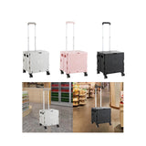 Maxbell Foldable Shopping Cart with Cover Luggage Trolley for Office Camping Laundry Grey