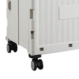 Maxbell Foldable Shopping Cart with Cover Luggage Trolley for Office Camping Laundry Grey