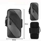 Maxbell Sports Armband Universal Wrist Pouch Phone Sleeve for Sport Jogging Home Gym black gray