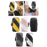 Maxbell Sports Armband Universal Wrist Pouch Phone Sleeve for Sport Jogging Home Gym black gray