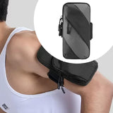 Maxbell Sports Armband Universal Wrist Pouch Phone Sleeve for Sport Jogging Home Gym black gray