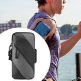 Maxbell Sports Armband Universal Wrist Pouch Phone Sleeve for Sport Jogging Home Gym black gray