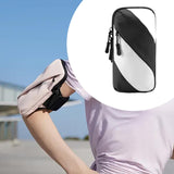 Maxbell Sports Armband Universal Wrist Pouch Phone Sleeve for Sport Jogging Home Gym black white