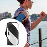 Maxbell Sports Armband Universal Wrist Pouch Phone Sleeve for Sport Jogging Home Gym black white