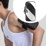 Maxbell Sports Armband Universal Wrist Pouch Phone Sleeve for Sport Jogging Home Gym black white