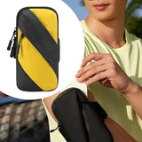 Maxbell Sports Armband Universal Wrist Pouch Phone Sleeve for Sport Jogging Home Gym black yellow