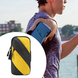 Maxbell Sports Armband Universal Wrist Pouch Phone Sleeve for Sport Jogging Home Gym black yellow