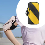 Maxbell Sports Armband Universal Wrist Pouch Phone Sleeve for Sport Jogging Home Gym black yellow