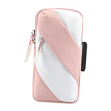 Maxbell Sports Armband Universal Wrist Pouch Phone Sleeve for Sport Jogging Home Gym pink white